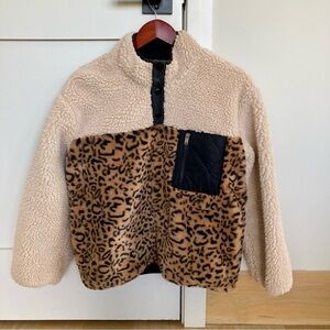 Rails Saga fleece and animal print jacket